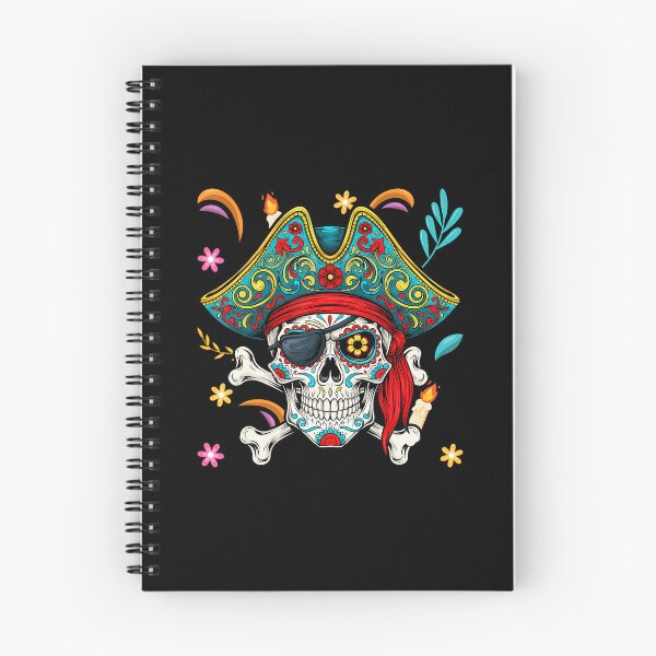 Item preview, Jolly Roger Pirate Crossbone Sugar Skull Day Of The Dead designed and sold by LunaDangelo.
