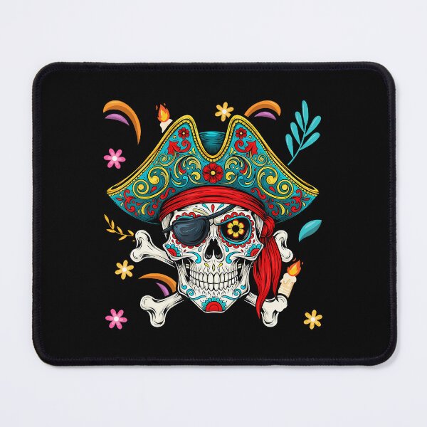Item preview, Jolly Roger Pirate Crossbone Sugar Skull Day Of The Dead designed and sold by LunaDangelo.