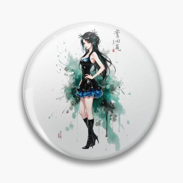 Item preview, Gothic Kpop Girl Anime Japanese Chinese Korean Ink Water-splash Sumi-E Art Desing  designed and sold by blacksealstudio.