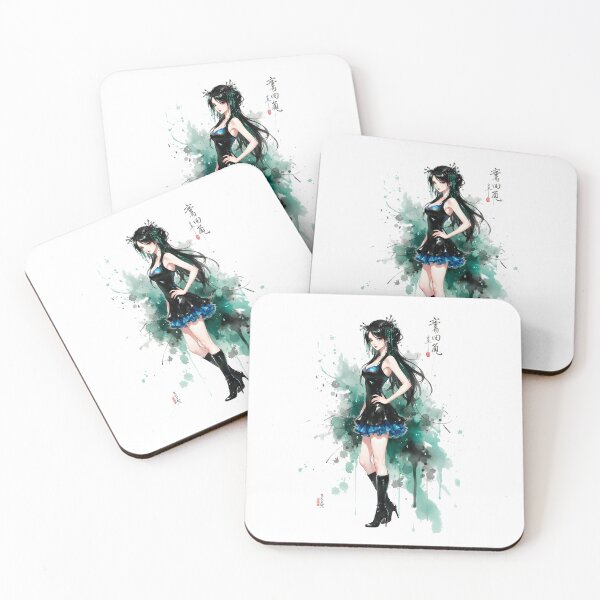 Item preview, Gothic Kpop Girl Anime Japanese Chinese Korean Ink Water-splash Sumi-E Art Desing  designed and sold by blacksealstudio.