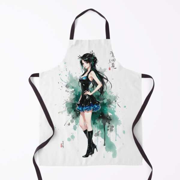 Item preview, Gothic Kpop Girl Anime Japanese Chinese Korean Ink Water-splash Sumi-E Art Desing designed and sold by blacksealstudio.