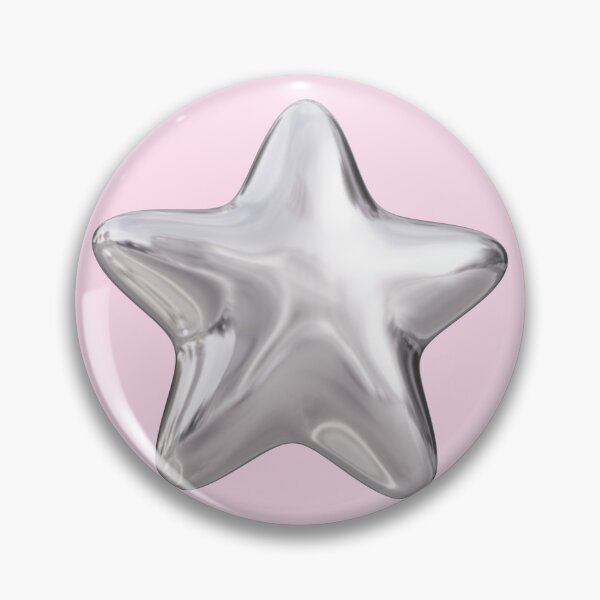 Item preview, Y2K Chrome Star – Retro Futuristic Pop Art Aesthetic designed and sold by EJRdesign.