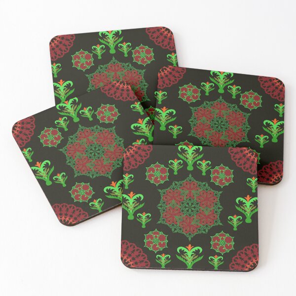 Item preview, Folk Floral Mandala – Midnight Power Bloom designed and sold by OIL Pattern Design .