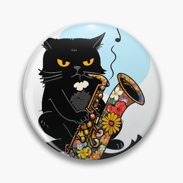 Item preview, Jazz Saxophone Black Cat Play Jazz Saxophone designed and sold by HaydenMillepied.