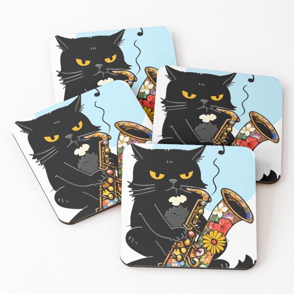Item preview, Jazz Saxophone Black Cat Play Jazz Saxophone designed and sold by HaydenMillepied.
