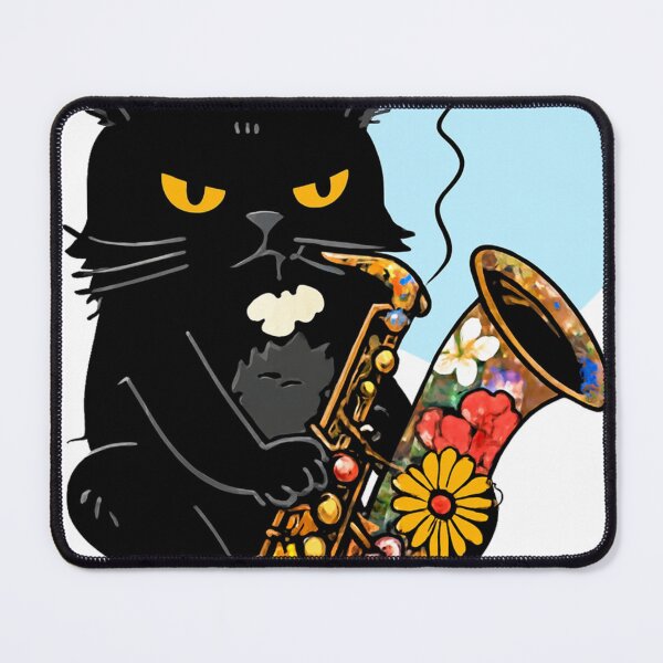Item preview, Jazz Saxophone Black Cat Play Jazz Saxophone designed and sold by HaydenMillepied.