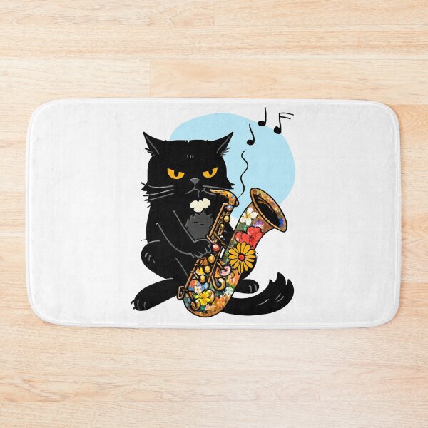 Item preview, Jazz Saxophone Black Cat Play Jazz Saxophone designed and sold by HaydenMillepied.