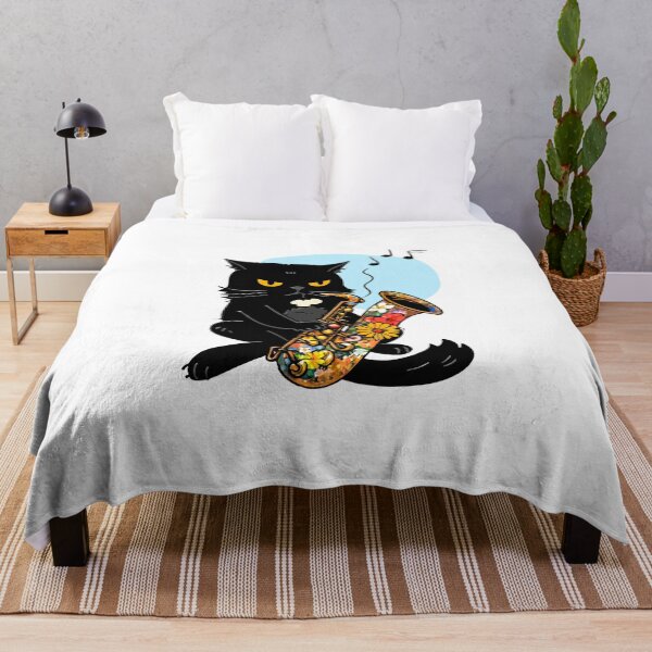 Item preview, Jazz Saxophone Black Cat Play Jazz Saxophone designed and sold by HaydenMillepied.