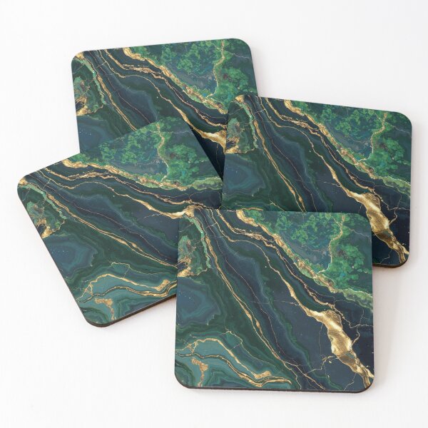 Item preview, Luxury Emerald Green and Gold Marble Texture designed and sold by LakLuxe studio .