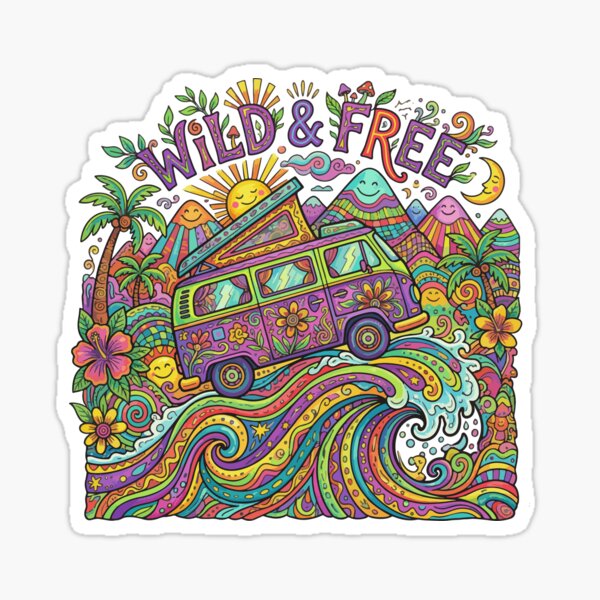 Gypsy Wagon *J734* 8 Inch Sticker Decal Hippie Bohemian Sticker - Foto 8