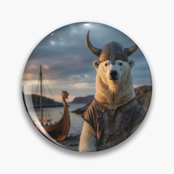 Item preview, Polar Bear Viking in Fjord designed and sold by Tridentulus.
