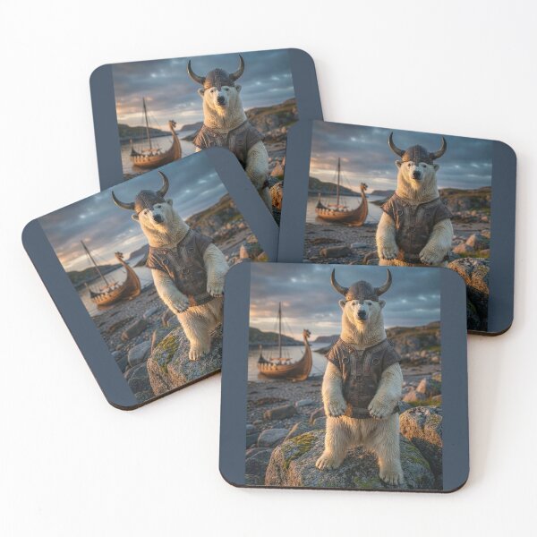 Item preview, Polar Bear Viking in Fjord designed and sold by Tridentulus.