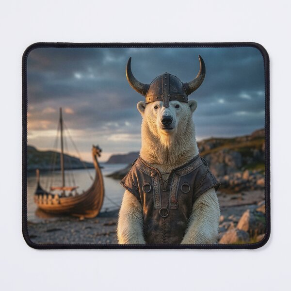Item preview, Polar Bear Viking in Fjord designed and sold by Tridentulus.