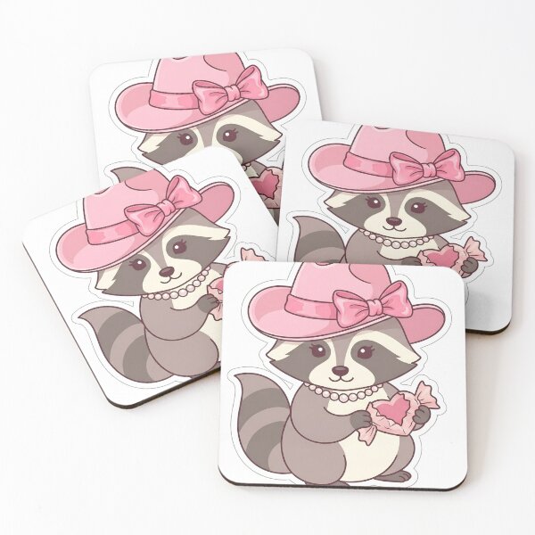 Item preview, Coquette Raccoon Cowgirl Western Gothic Valentine Retro 90s Trash Panda designed and sold by StickyGuys.