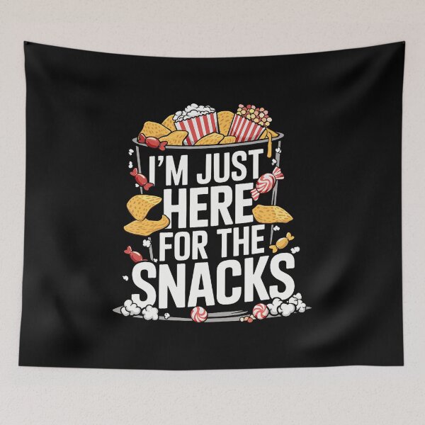 Item preview, I'M Just Here For The Snacks Funny Food Lover Foodie designed and sold by scottsurswab.