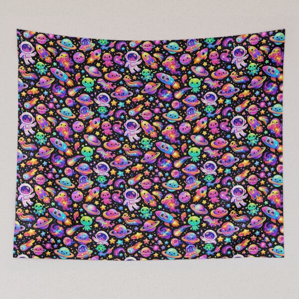 Item preview, A futuristic sci-fi seamless pattern I designed and sold by Piyakan.
