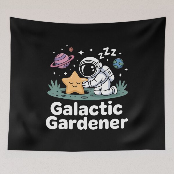 Item preview, Galactic Gardener Astronaut Planting Stars Space Garden Art designed and sold by scottsurswab.