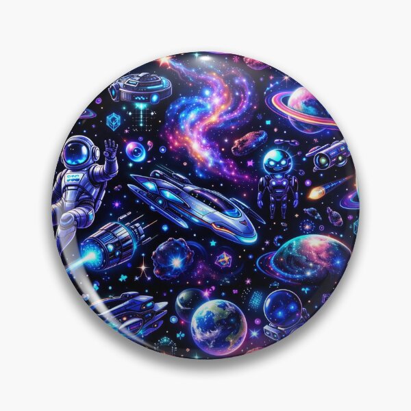 Item preview, A futuristic sci-fi seamless pattern II designed and sold by Piyakan.