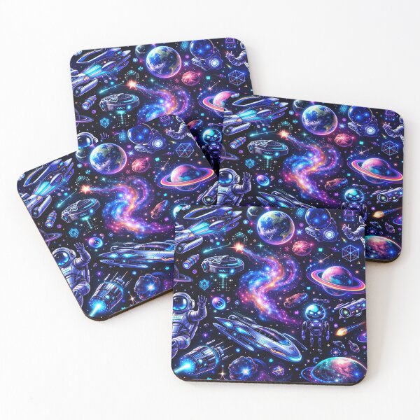 Item preview, A futuristic sci-fi seamless pattern II designed and sold by Piyakan.