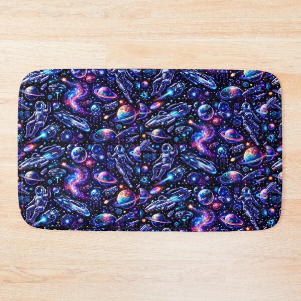 Item preview, A futuristic sci-fi seamless pattern II designed and sold by Piyakan.