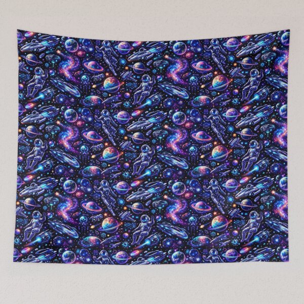 Item preview, A futuristic sci-fi seamless pattern II designed and sold by Piyakan.