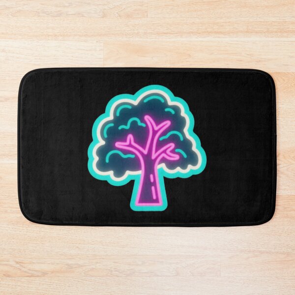 Item preview, Neon Glow Tree – Minimal Aesthetic Nature Design designed and sold by KingCuppaDigitalArt.