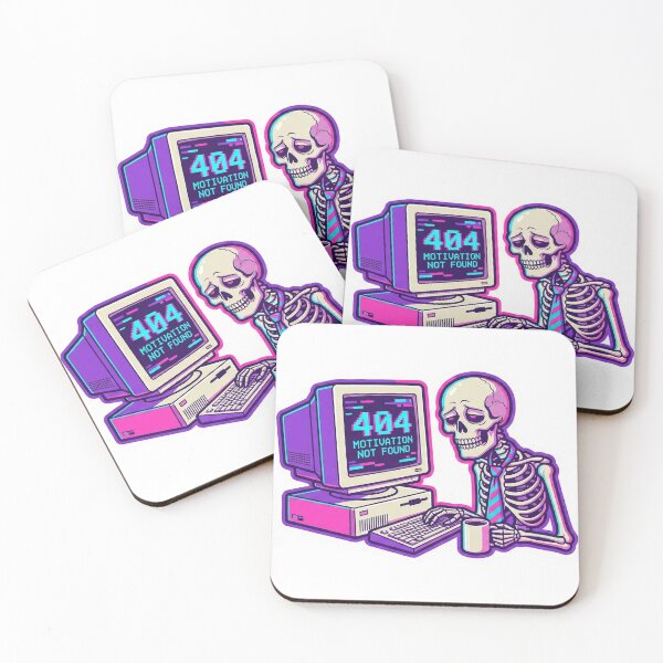 Item preview, Retro 90s Skeleton Computer 404 Error Vaporwave Aesthetic Glitch Art designed and sold by StickyGuys.