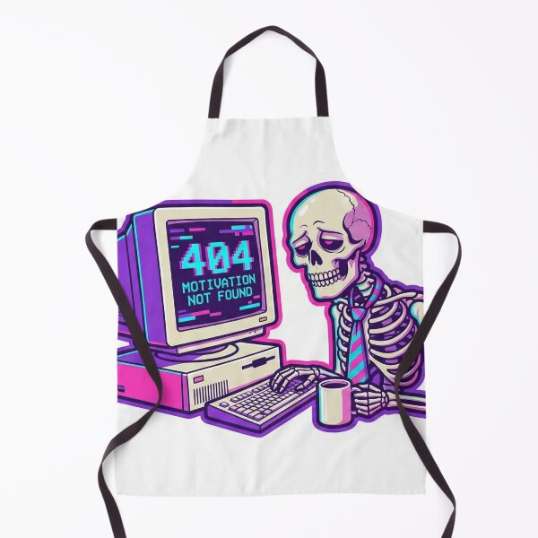 Item preview, Retro 90s Skeleton Computer 404 Error Vaporwave Aesthetic Glitch Art designed and sold by StickyGuys.