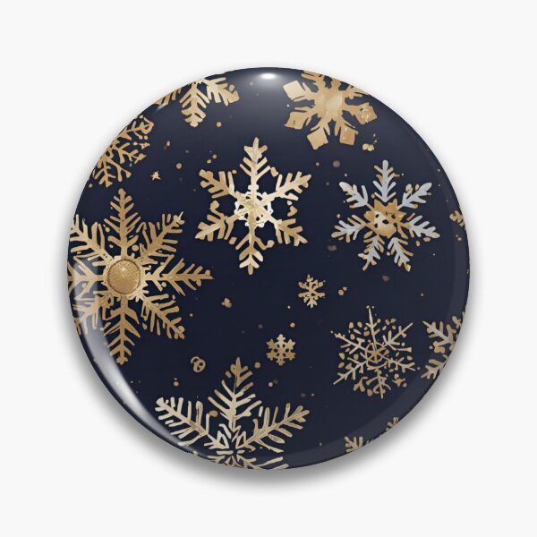 Item preview, Elegant Gold and Silver Snowflake Winter Pattern designed and sold by LakLuxe studio .