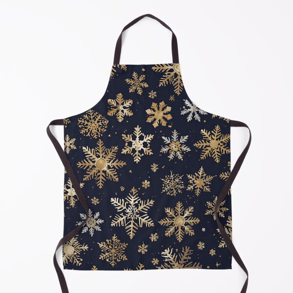 Item preview, Elegant Gold and Silver Snowflake Winter Pattern designed and sold by LakLuxe studio .