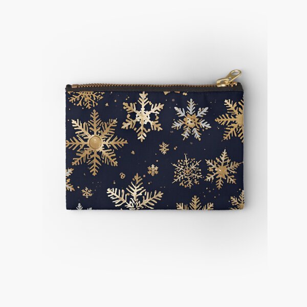 Item preview, Elegant Gold and Silver Snowflake Winter Pattern designed and sold by LakLuxe studio .