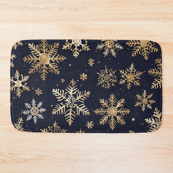 Item preview, Elegant Gold and Silver Snowflake Winter Pattern designed and sold by LakLuxe studio .