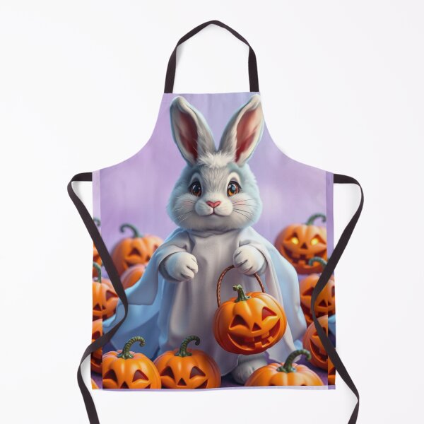 Item preview, Cozy Bunny Ghost Halloween – Cute Pumpkin Animal Tee designed and sold by ArmaanArts.