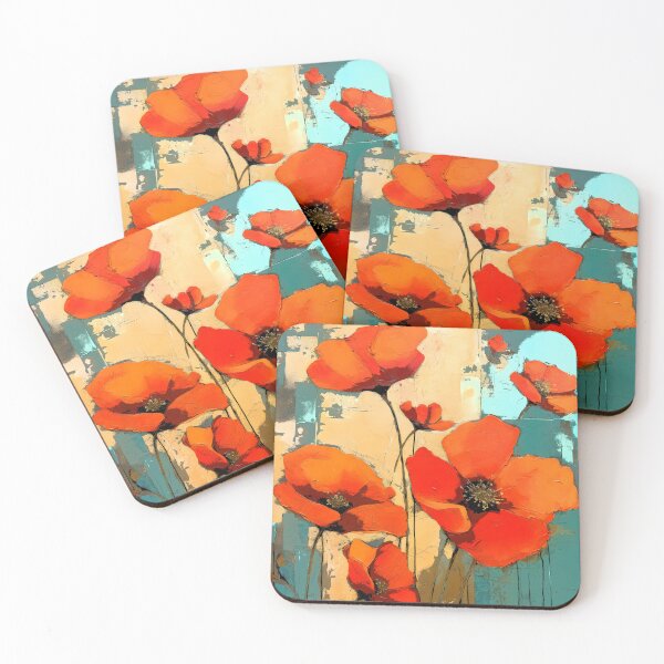 Item preview, Avant-Garde Poppy Flowers Modern Contemporary Abstract Art designed and sold by DEC02.