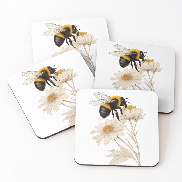 Item preview, Bee and Daisy Botanical Illustration designed and sold by CottonandQuill.