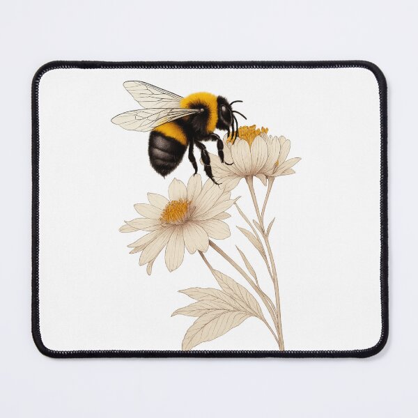 Item preview, Bee and Daisy Botanical Illustration designed and sold by CottonandQuill.