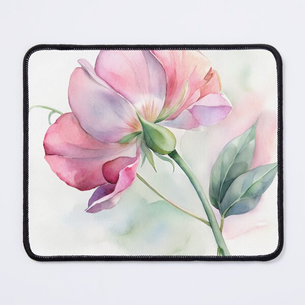 Item preview, Watercolor Sweet Pea Bloom designed and sold by AntiqueWhiteArt.