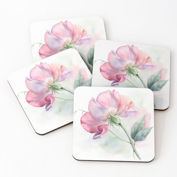 Item preview, Watercolor Sweet Pea Bloom designed and sold by AntiqueWhiteArt.