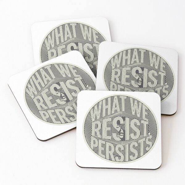 Item preview, What We Resist Persists – Stoic Psychology & Self Awareness Typography Art designed and sold by SV-Creation.