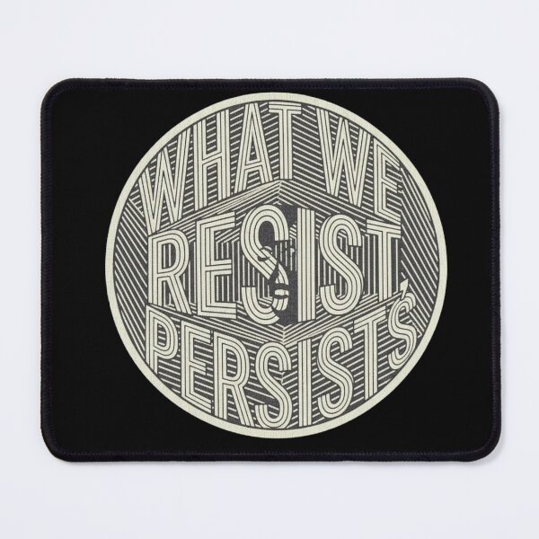 Item preview, What We Resist Persists – Stoic Psychology & Self Awareness Typography Art designed and sold by SV-Creation.