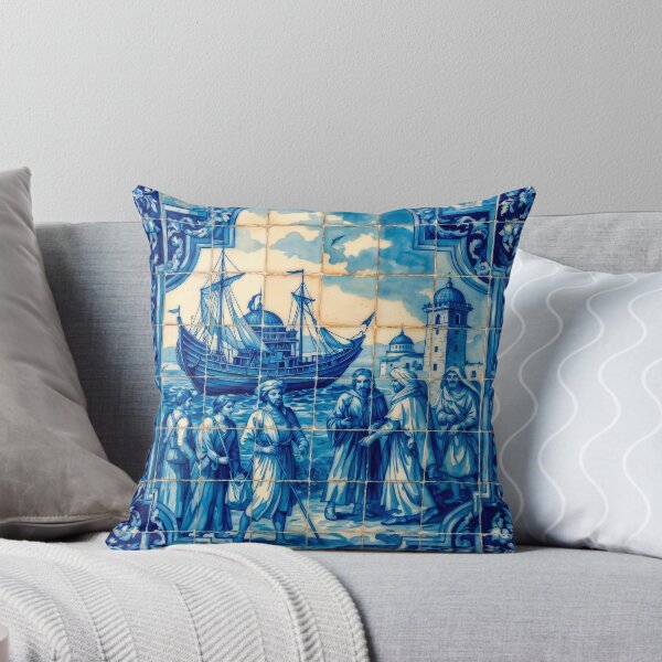Item preview, Portuguese Azulejo Ship Tile Art designed and sold by vivaportugalstore.
