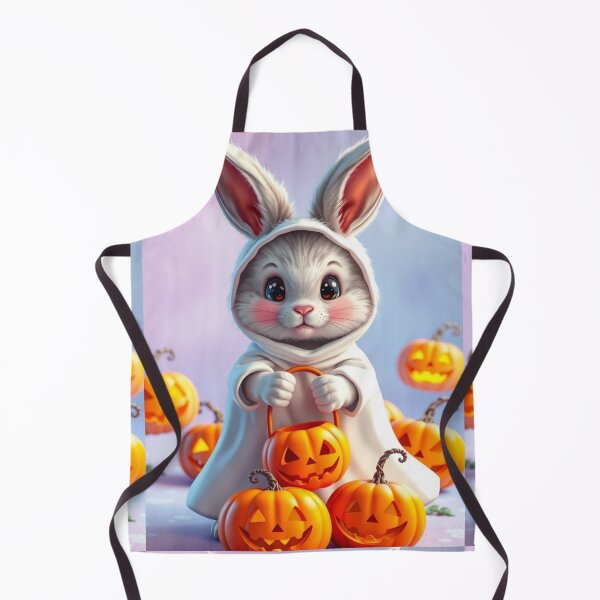Item preview, Cute Bunny in Ghost Costume with Pumpkins – Cozy Fall Tee designed and sold by ArmaanArts.