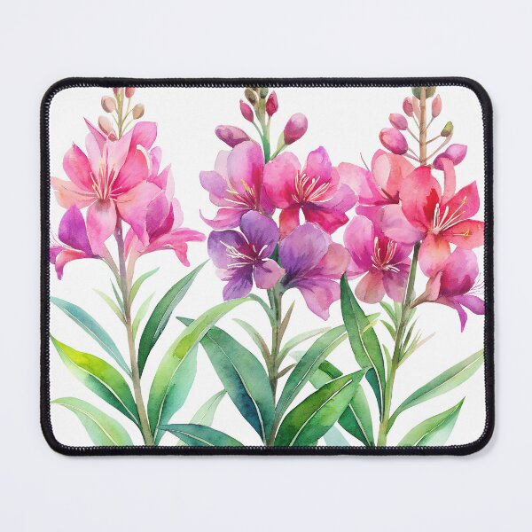 Item preview, Watercolor Pink Alstroemeria designed and sold by AntiqueWhiteArt.