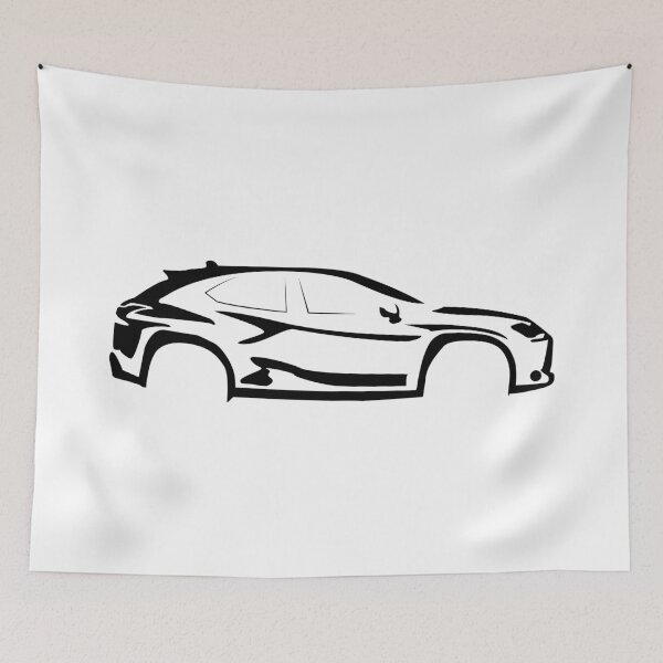 Item preview, UX 300e (2021) Minimalist Car Silhouette (Black) designed and sold by FearnCreative.