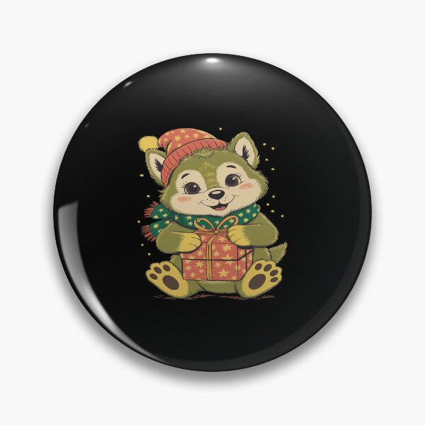 Item preview, Patchwork Siberian Husky with Santa Hat for Christmas designed and sold by HORIZBoutique.