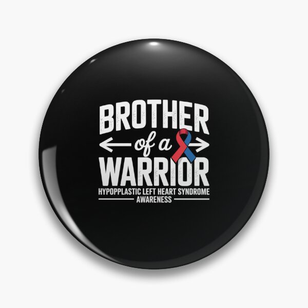 Item preview, Brother Of A Warrior, Red & Blue Ribbon HLHS Awareness designed and sold by catsdothingz.