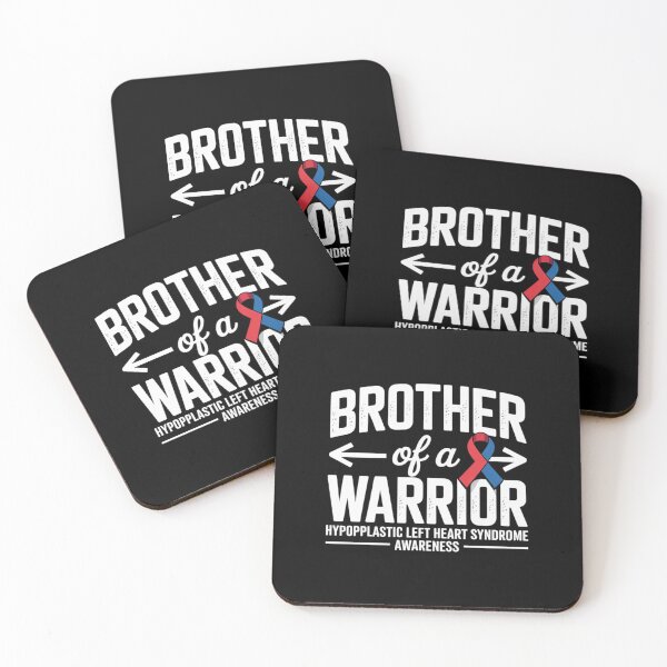 Item preview, Brother Of A Warrior, Red & Blue Ribbon HLHS Awareness designed and sold by catsdothingz.