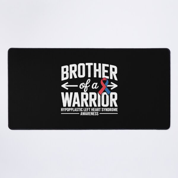 Item preview, Brother Of A Warrior, Red & Blue Ribbon HLHS Awareness designed and sold by catsdothingz.