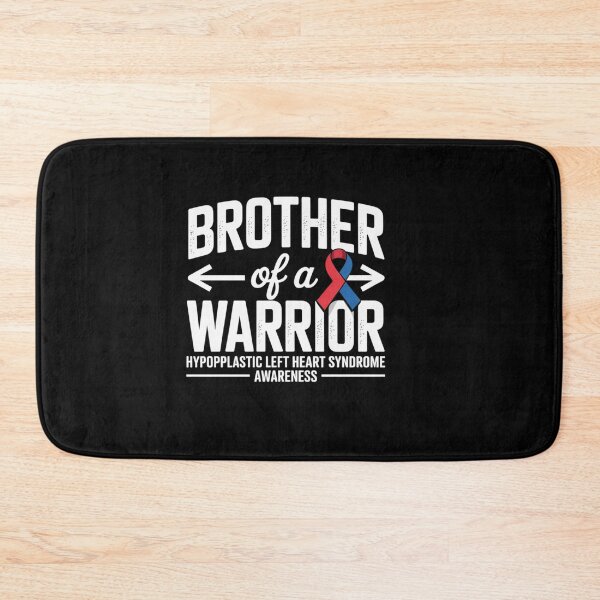 Item preview, Brother Of A Warrior, Red & Blue Ribbon HLHS Awareness designed and sold by catsdothingz.