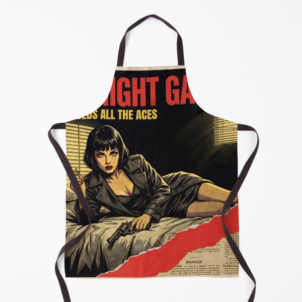 Item preview, Midnight Gambit Noir Poster Inspired by Pulp Fiction Movie Poster , Retro Femme Fatale Smoking Gun Crime Art Print designed and sold by AbstractAuraArt.